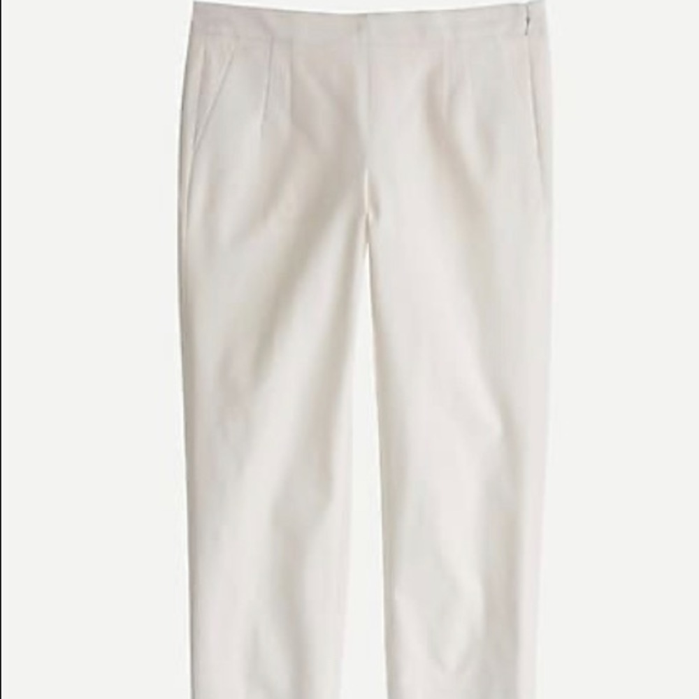 J. Crew Martie pant in bi-stretch cotton off-white